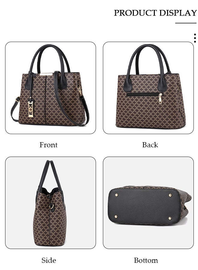 DUNISO Women's Fashion Handbag Faux Leather Crossbody Bag For Women Large Capacity Tote Bags Top Handle Satchel Fashionable Travel Shoulder Bag For Ladies - Image 3