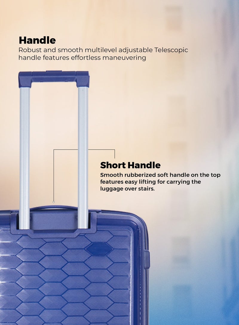 ستارجولد حقيبة أمتعة بعجلات من البولي بروبيلين الصلب من 3 قطع مع حقيبة سفر بقفل TSA - Image 2