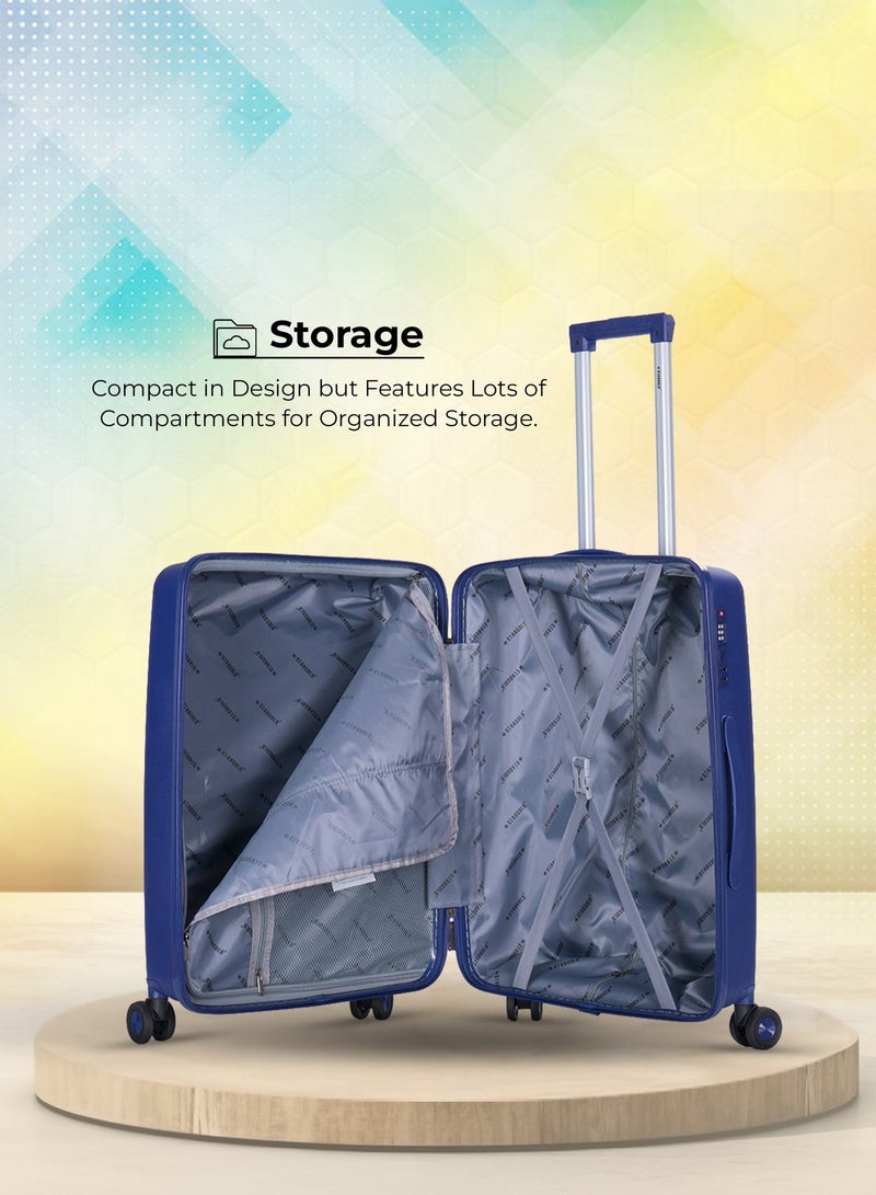 ستارجولد حقيبة أمتعة بعجلات من البولي بروبيلين الصلب من 3 قطع مع حقيبة سفر بقفل TSA - Image 5