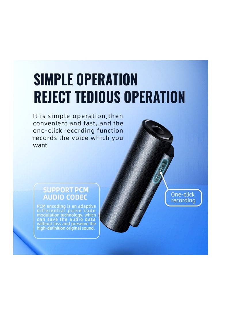AMBERJACK - Voice Recorder with Noise Reduction, 500 h Continuous Recording Device, Mini Voice Activated Audio Recorder, 32Gb Digital Sound Recorder for Meetings, Interviews, Classroom… - Image 1