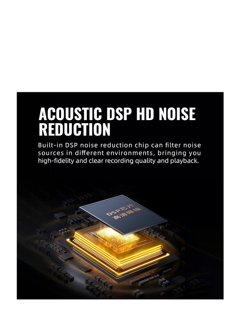 AMBERJACK - Voice Recorder with Noise Reduction, 500 h Continuous Recording Device, Mini Voice Activated Audio Recorder, 32Gb Digital Sound Recorder for Meetings, Interviews, Classroom… - Image 1