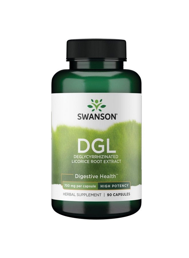 Swanson High Potency DGL (Licorice) - Herbal Supplement Promoting Digestive Health & GI Tract Support - Natural Stomach Soother Made with Licorice Root Extract - (90 Capsules, 750mg Each) - Image 1
