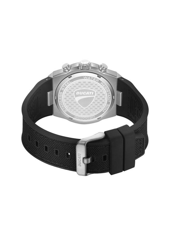 Ducati DT014 Black Dial Black Silicone-Nylon Strap Chronograph Watch for Men 41mm - Image 3