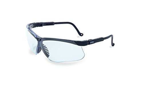 UVEX by Honeywell S3200HSGenesis Safety Glasses with Uvextreme Anti-Fog Coating, Black Frame - Image 1