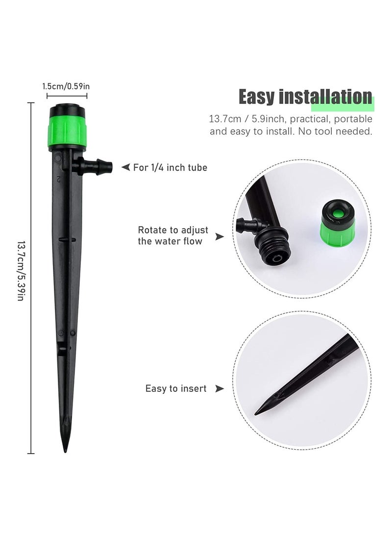 Generic Irrigation Drippers Drip Emitters, 50Pcs 360 Degree Adjustable Irrigation Drip Drippers Fits 1/4 Irrigation Tube, for Water Flow Irrigation System - Image 5