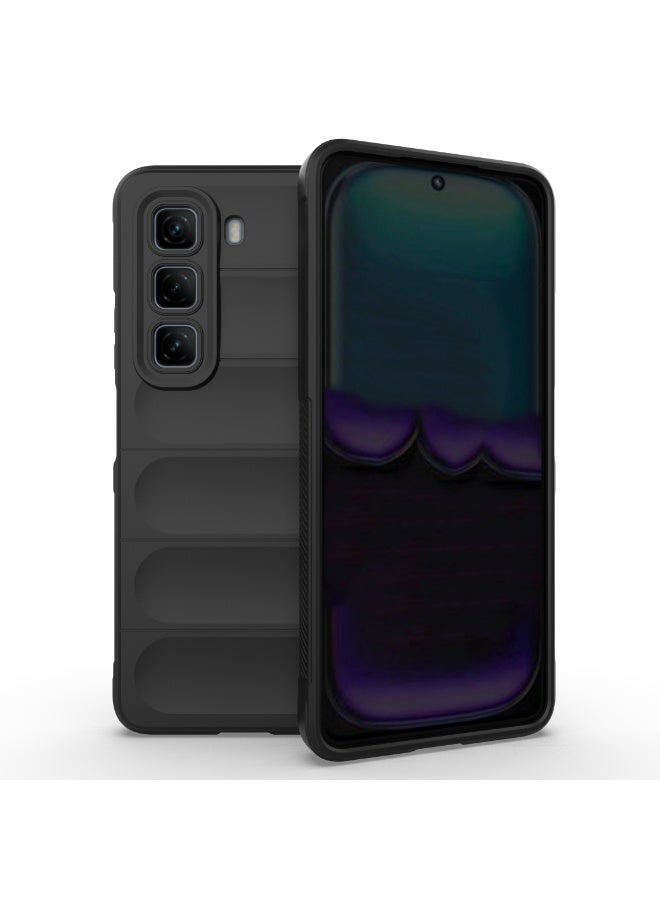 Case For Infinix Hot 50 4G  , - Shockproof Brushed Protection Cover - Heavy Duty Case With Ultra Protection For Camera Slip-Resistant - Black - Image 1