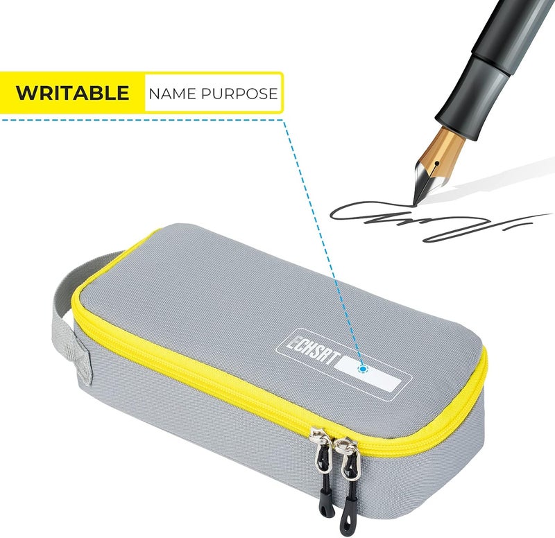 ECHSRT Large Pencil Case, Aesthetic Pen Pouch with Big Capacity, Minimalist Portable Stationery Bag with Handle for Office Organizer Aesthetic Pencil Cases - Image 2