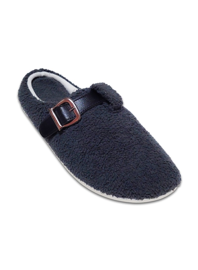 Turkish Style Men's Fur Mule Slipper With Ruber Sole " Fits 1 Size Smaller "