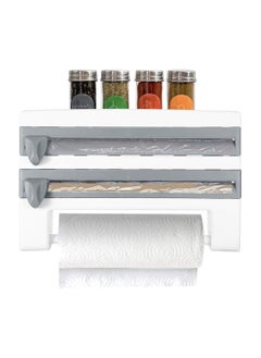 Generic 4X1 Kitchen or Side Refrigerator Organizer - Kitchen Wipe Holder Organizer with Built-In Cutters and Shelf for Spices and Condiments Storage - Easy Installation  - Image 1