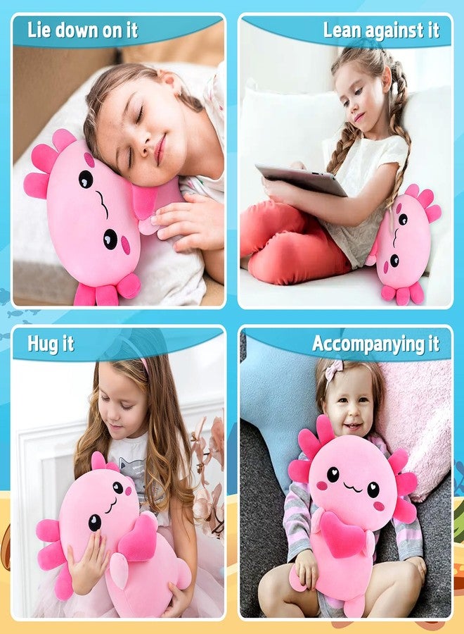 Achwishap Axolotl Plush,Axolotl Stuffed Animal Plush Toys,14” Salamander Plushie,Cute Plushies Soft Newt Plushy Kawaii Plushies Huggging Pillow,Cuddly Animal Body Pillow Gifts for Birthday(Pink) - Image 4