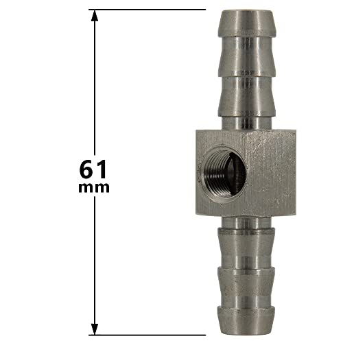 CNRAQR 3/8" Fuel Line Fuel T-Fitting Adapter Includes Clamps - Image 5