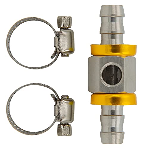 CNRAQR 3/8" Fuel Line Fuel T-Fitting Adapter Includes Clamps - Image 3