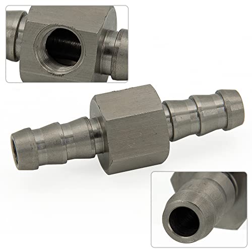 CNRAQR 3/8" Fuel Line Fuel T-Fitting Adapter Includes Clamps - Image 4