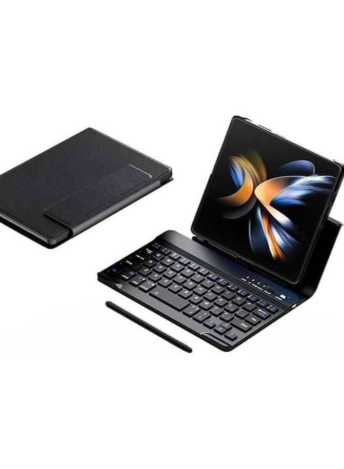 General Wireless Keyboard Compatible with Samsung Galaxy Z Fold 6 5G, Bluetooth Keyboard Wirelessly Connects with Leather Cover and Pen for Z Fold 6  - Image 2