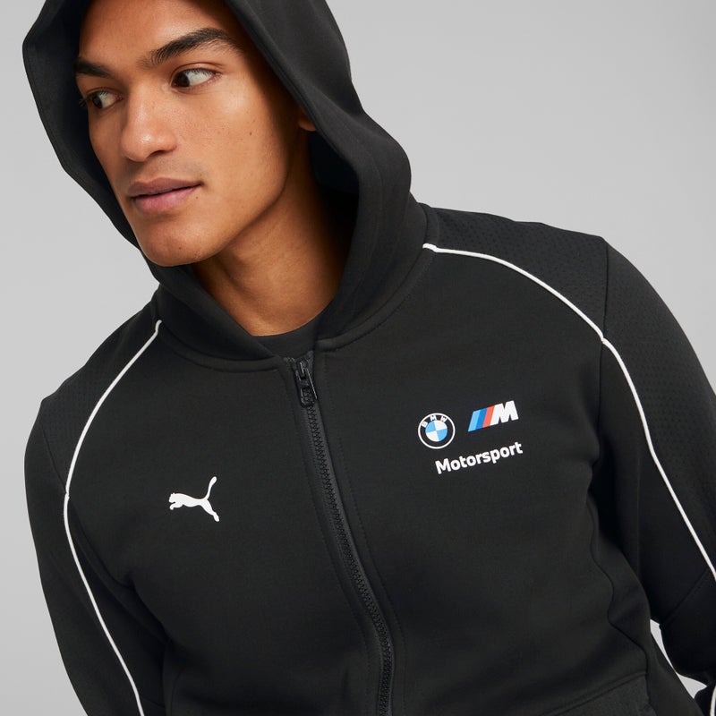 PUMA BMW M Motorsport Mens Black Hooded Sweat Jacket - Image 4