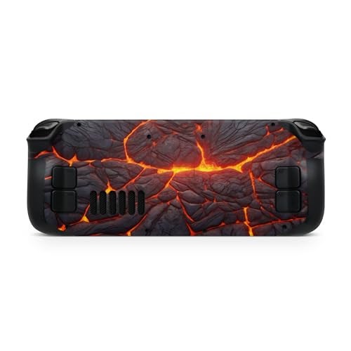 TACKY DESIGN Volcano Skin for Steam Deck LCD/OLED, Orange, Premium 3M Vinyl, Full Wrap Cover - Image 4