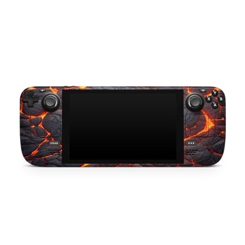 TACKY DESIGN Volcano Skin for Steam Deck LCD/OLED, Orange, Premium 3M Vinyl, Full Wrap Cover - Image 3