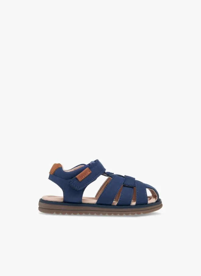 Strappy Sandals With Hook And Loop Closure