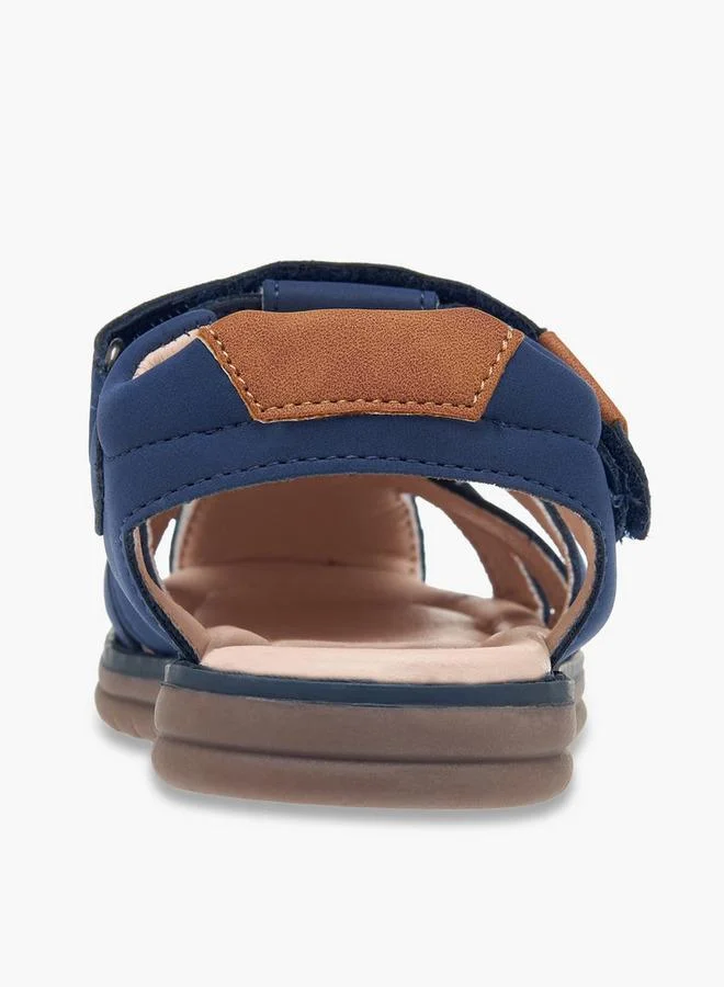 LBL by Shoexpress NAVY Strappy Sandals With Hook And Loop Closure for Men | Best Price UAE