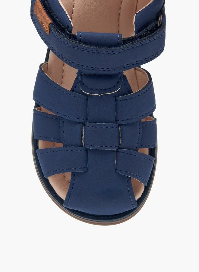 LBL by Shoexpress NAVY Strappy Sandals With Hook And Loop Closure for Men | Best Price UAE