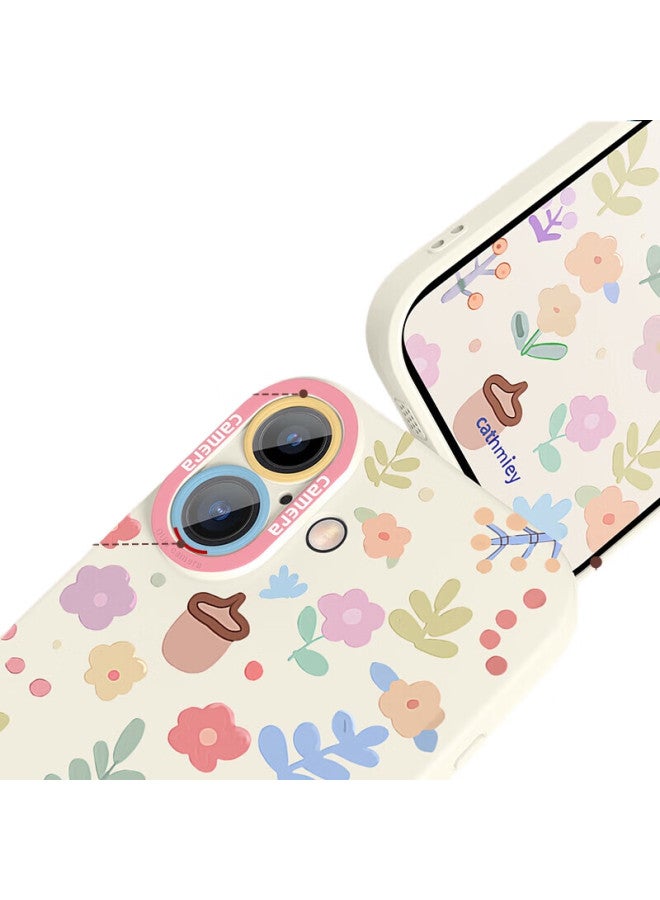 Xp Apple 16 Phone Case Lens Full Cover Iphone 16 Soft Shell Heat Dissipation Silicone Cartoon Anime Wind Girl Cute Anti-Fall Protective Case - Antique White Animal Hi-Pi - Image 1