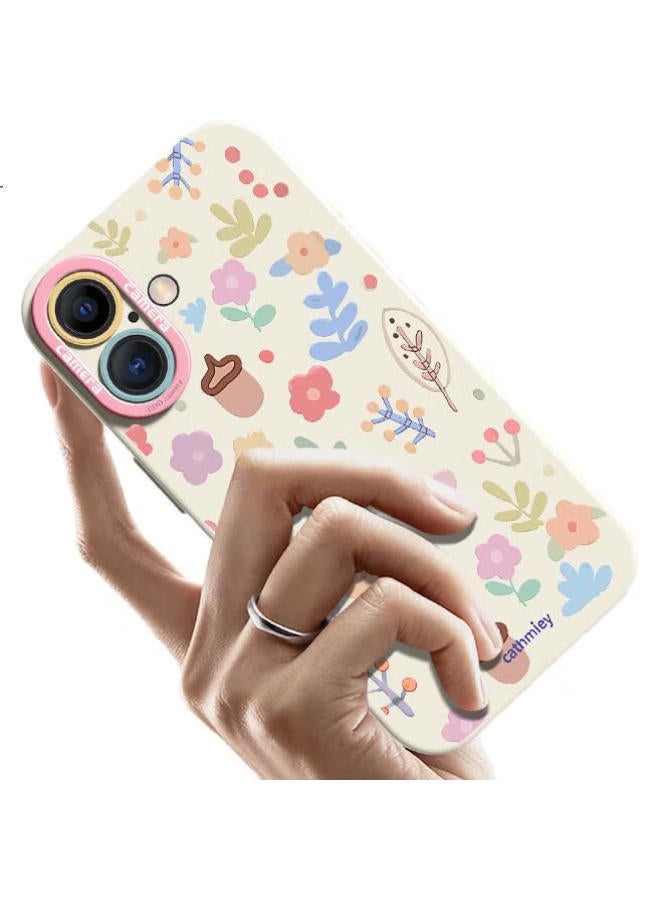 Xp Apple 16 Phone Case Lens Full Cover Iphone 16 Soft Shell Heat Dissipation Silicone Cartoon Anime Wind Girl Cute Anti-Fall Protective Case - Antique White Animal Hi-Pi - Image 3