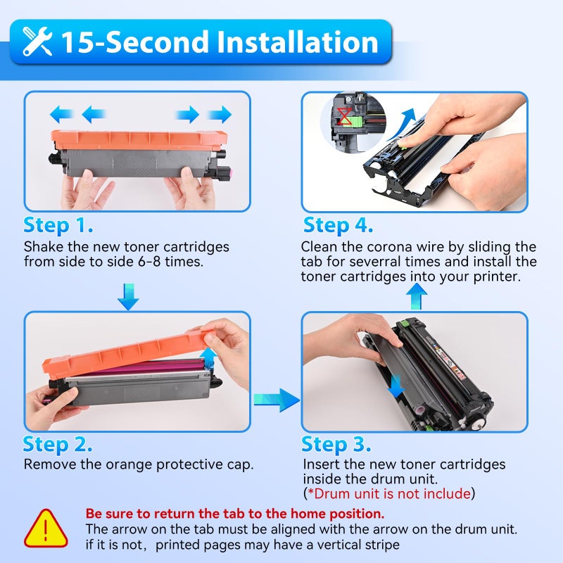 ZIPRINT TN229XL TN229 Toner 5 Pack Compatible Replacement for Brother TN229 TN229XL Toner Cartridges for MFC-L3780CDW HL-L3280CDW MFC-L3720CDW HL-L3220CDW HL-L3300CDW HL-L3295CDW Printer - Image 5