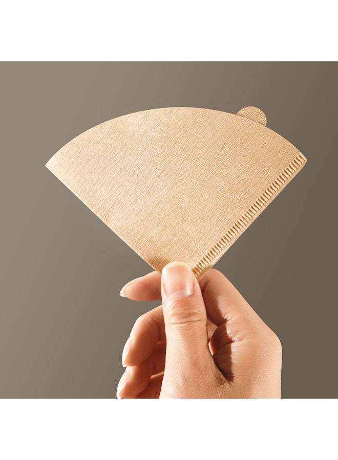 100 Piece Coffee Paper Filter V60 Size 02 Beige - Image 2