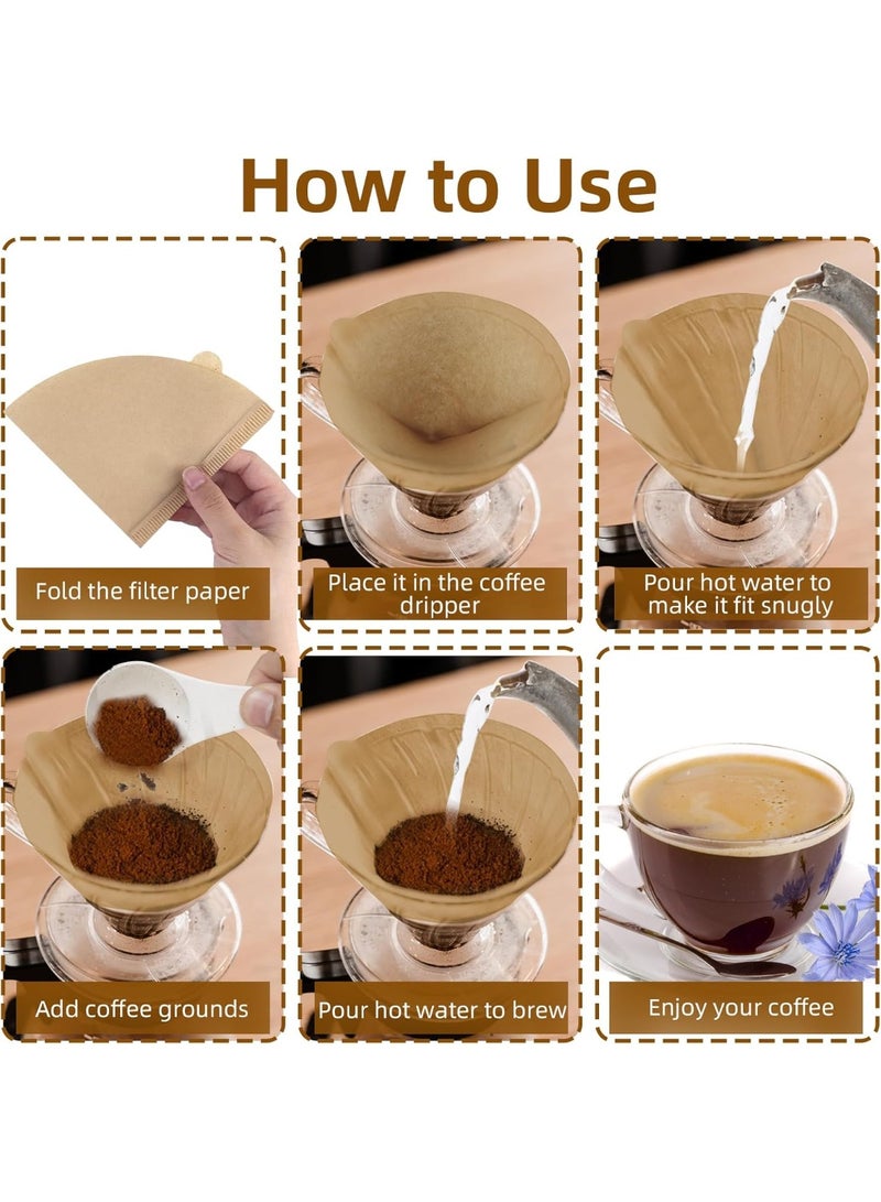 100 Piece Coffee Paper Filter V60 Size 02 Beige - Image 5