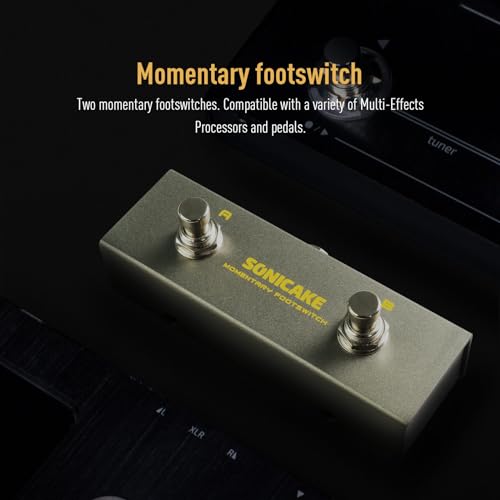 SONICAKE Dual Footswitch Pedal for Guitar Effect Pedal Dual Momentary Foot Switch Guitar Pedal with TRS Cable - Image 2