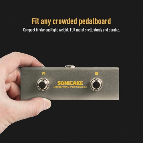 SONICAKE Dual Footswitch Pedal for Guitar Effect Pedal Dual Momentary Foot Switch Guitar Pedal with TRS Cable - Image 4