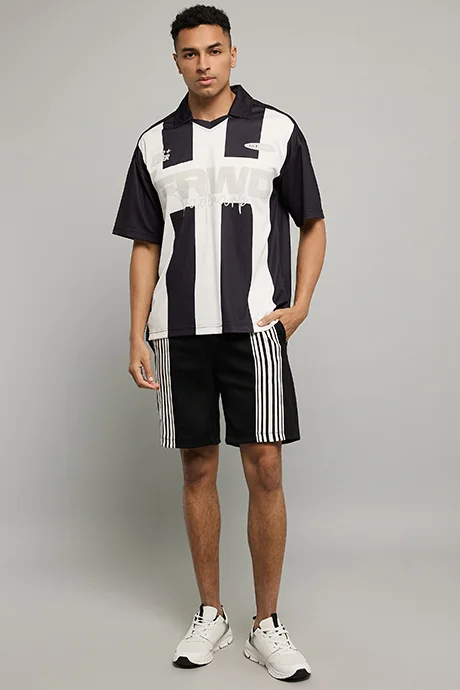 R&B Printed Polo T-Shirt with Short Sleeves