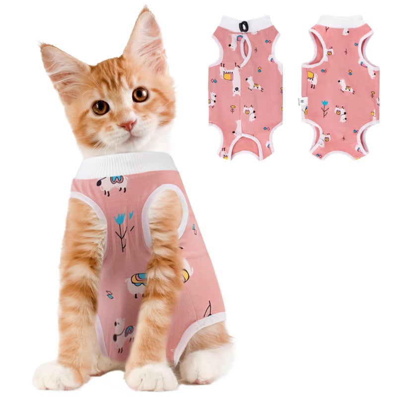 Coppthinktu Cat Recovery Suit Female, Breathable Cat Onesie After Surgery Female for Abdominal Wounds or Skin Diseases, Surgery Recovery Suit Kitten Surgical Onesie After Spay Wear Anti Licking - Image 1