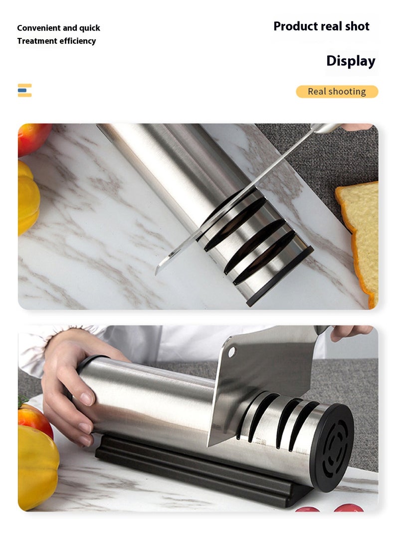 Sharpdo - Multifunctional Electric Sharpener, 110-240V  Knife and Tool Sharpening System, 304 Stainless Steel and ABS, Ideal for Fruit knife/ fruit and vegetable knife slicing knife/ multi-purpose knife/ bone cutting knife - Polishing, Buffing & Rust Removal Function - Image 1
