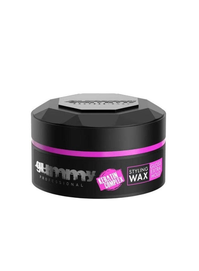 Keratin Hair Styling Wax Extra Hold Shine Pink 150ml