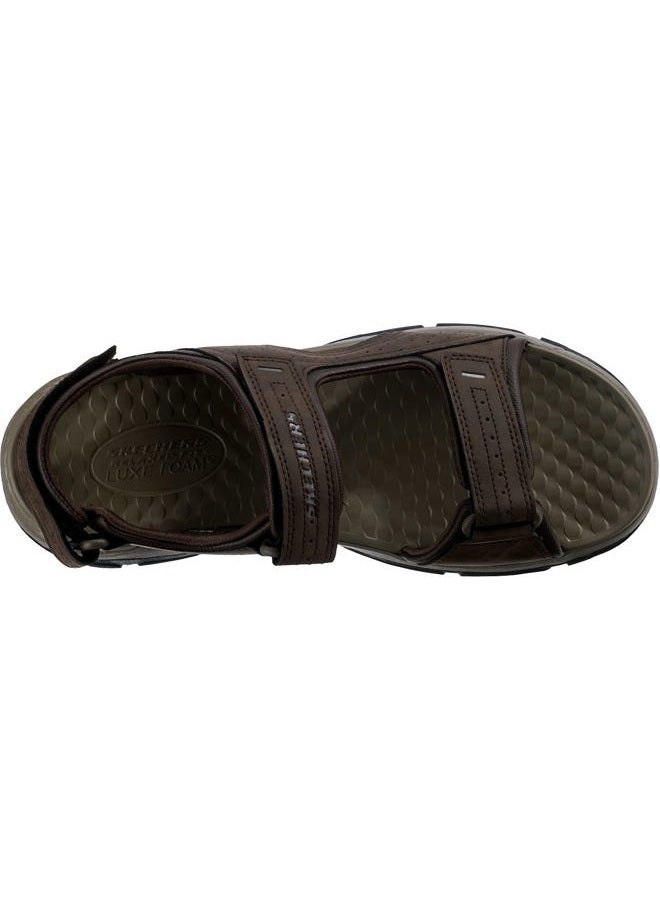 SKECHERS Men's TRESMEN Garo Sandal, Chocolate Synthetic, 43 EU - Image 5