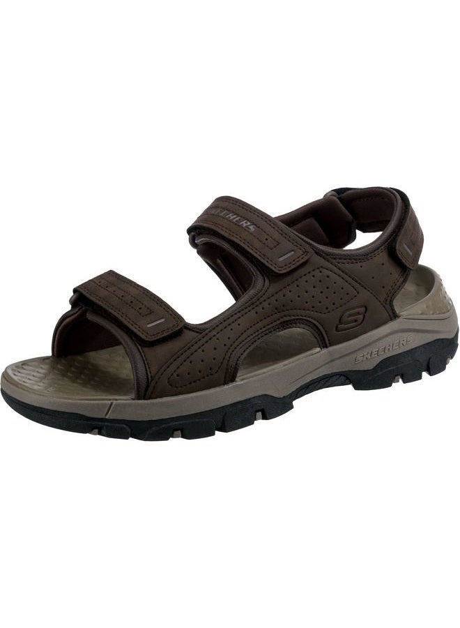 SKECHERS Men's TRESMEN Garo Sandal, Chocolate Synthetic, 43 EU - Image 1