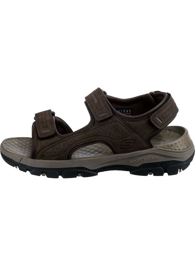 SKECHERS Men's TRESMEN Garo Sandal, Chocolate Synthetic, 43 EU - Image 2