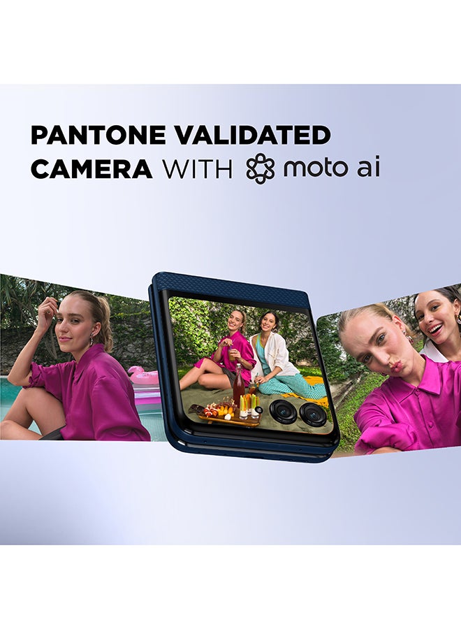 Motorola Razr 60 Dual SIM 5G PANTONE Gibraltar Sea 8GB RAM 256GB - Middle East Version - Image 3