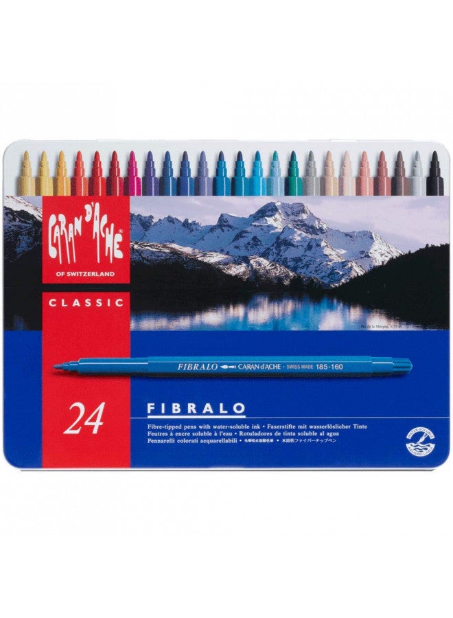 Caran D'ache - Fibralo 24 Fibre Tipped Markers (185.324) - Image 1