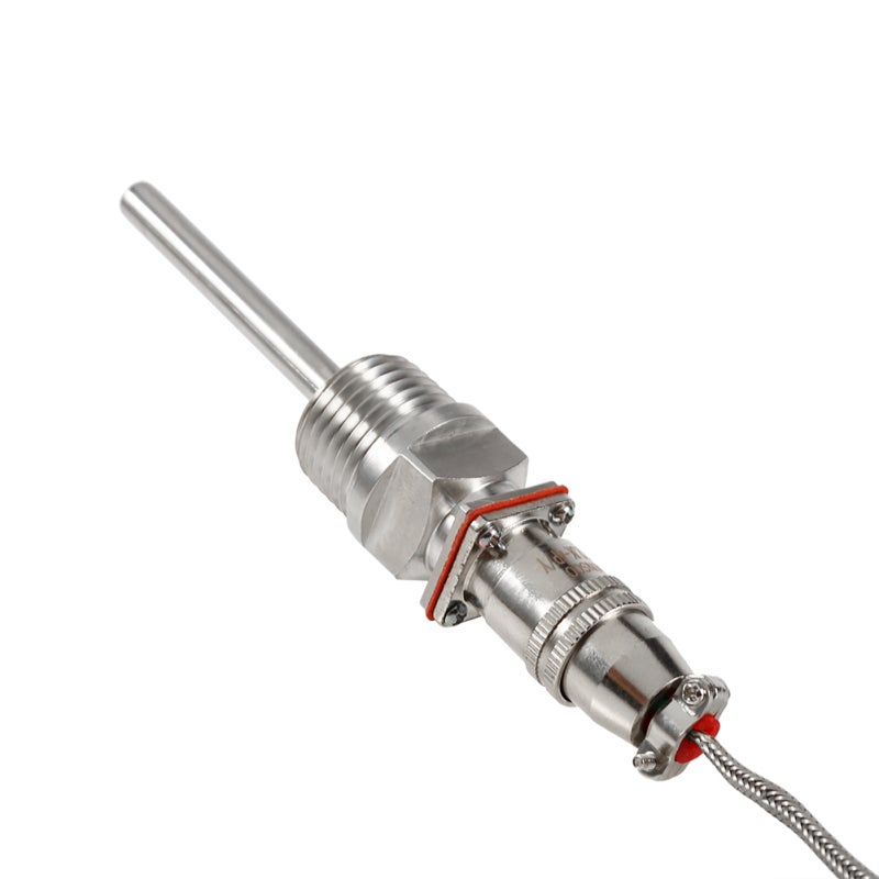 Pt100 Temperature Sensor 50mm Probe 1/2 NPT Thread Stainless Steel - High Precision Resistance Chip Waterproof Oil-Proof Wire for -50 to 300 ℃ Range - Image 3