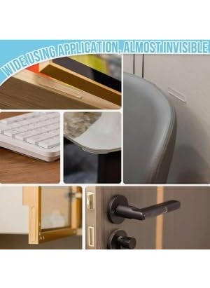 Gelofler GELOFLER Wall Protector Rubber Stopper Clear Round Door Knob Cover Self Adhesive Bumpers Guard from Doors Handle Door Stop Stick  - Image 2