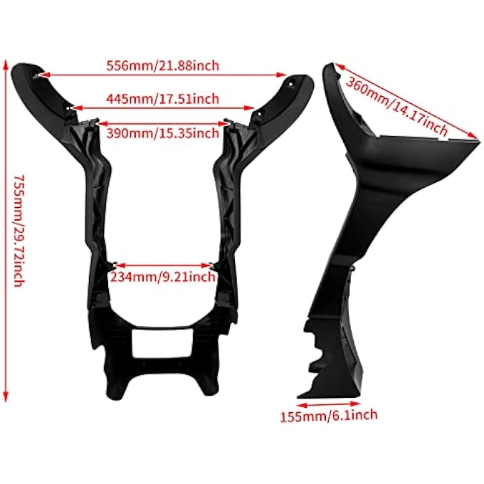 HDBUBALUS Fairing Spoilers Cover w/Extended Chin Spoiler Fit for Harley Road Glide FLTRX Special FLTRXS 2017-2022 (Color : Matte Black) - Image 3