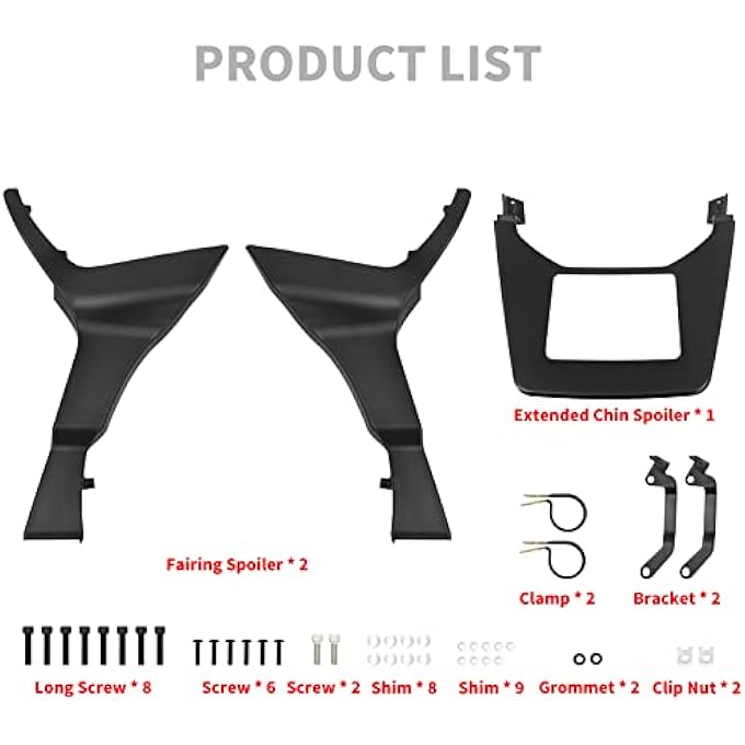 HDBUBALUS Fairing Spoilers Cover w/Extended Chin Spoiler Fit for Harley Road Glide FLTRX Special FLTRXS 2017-2022 (Color : Matte Black) - Image 5