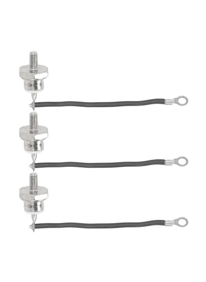 Thoraya 3pcs Generator Rectifier Diode Professional Diesel Engine Generator Diode with Cable for Diesel Generator 40A Negative Black Line  - Image 3