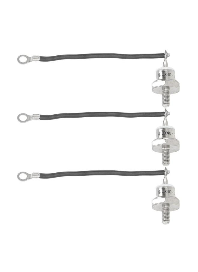 Thoraya 3pcs Generator Rectifier Diode Professional Diesel Engine Generator Diode with Cable for Diesel Generator 40A Negative Black Line  - Image 4