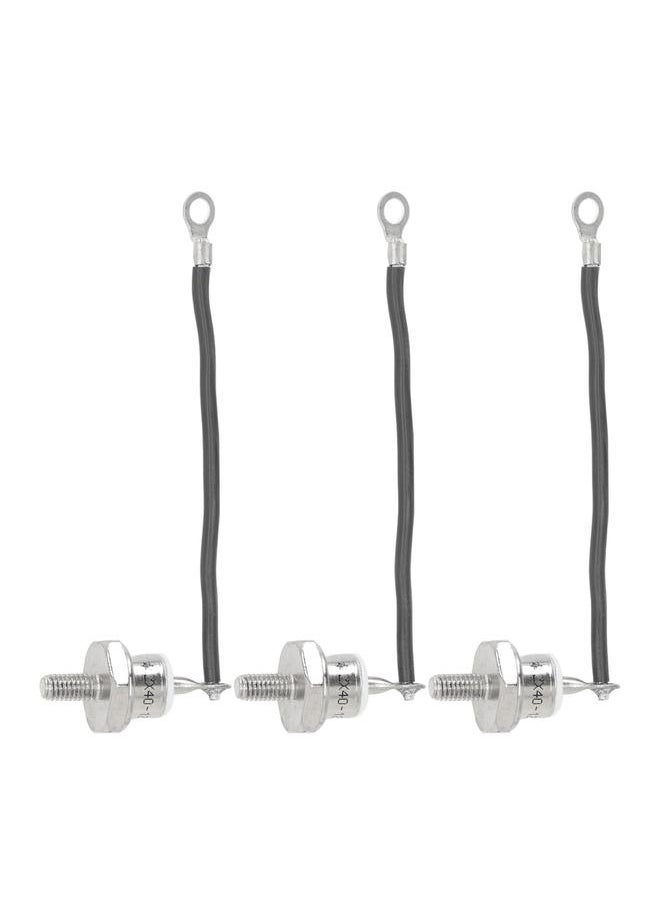 Thoraya 3pcs Generator Rectifier Diode Professional Diesel Engine Generator Diode with Cable for Diesel Generator 40A Negative Black Line  - Image 2