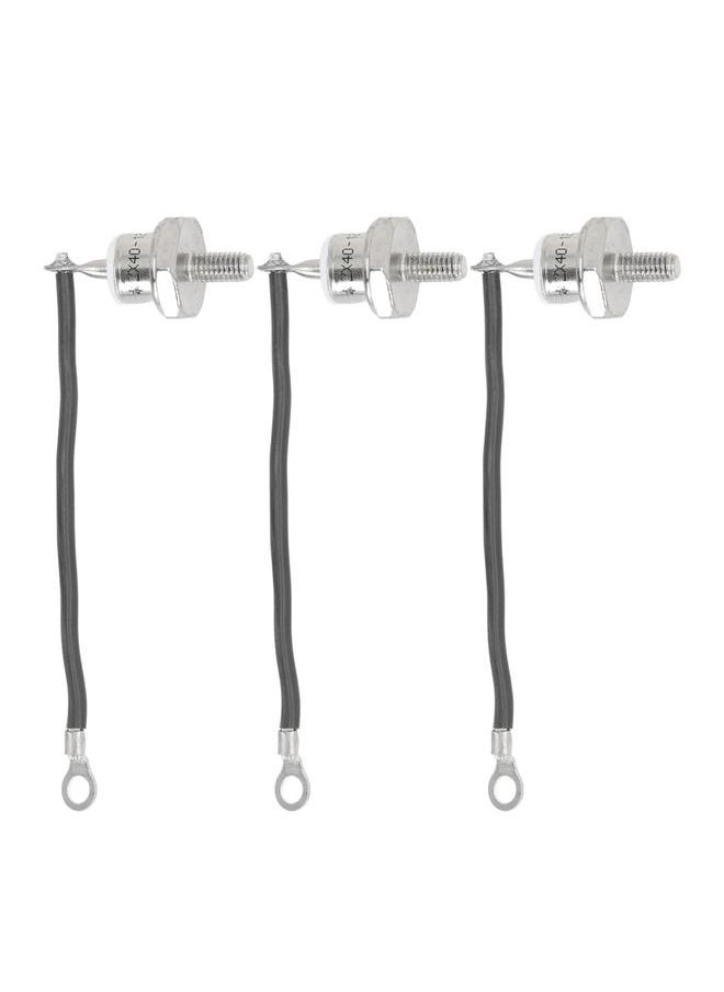 Thoraya 3pcs Generator Rectifier Diode Professional Diesel Engine Generator Diode with Cable for Diesel Generator 40A Negative Black Line  - Image 1