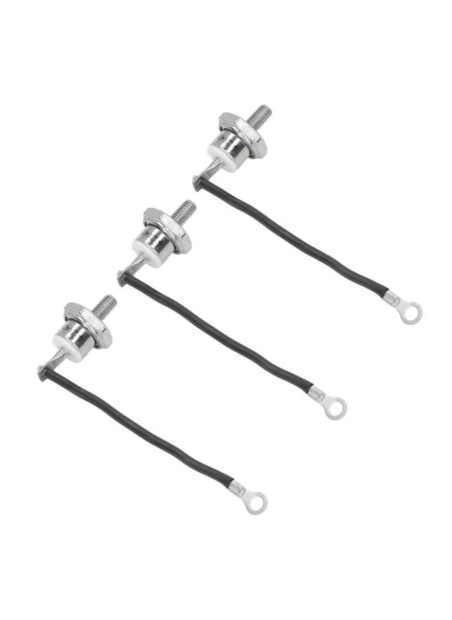 Thoraya 3pcs Generator Rectifier Diode Professional Diesel Engine Generator Diode with Cable for Diesel Generator 40A Negative Black Line  - Image 5