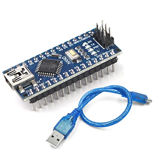 TISEKER Mini Nano V3.0 ATmega328P Microcontroller Board with USB Cable for Arduino - Image 1
